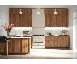 Кухня Беверли 3200 Дуб Бурбон МДФ прямая