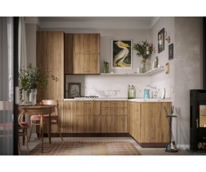 Кухня Беверли 2000*1400 Дуб Бурбон МДФ угловая