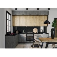 Кухня Хелмер 1400*2400 Бетон/Вотан ЛДСП угловая